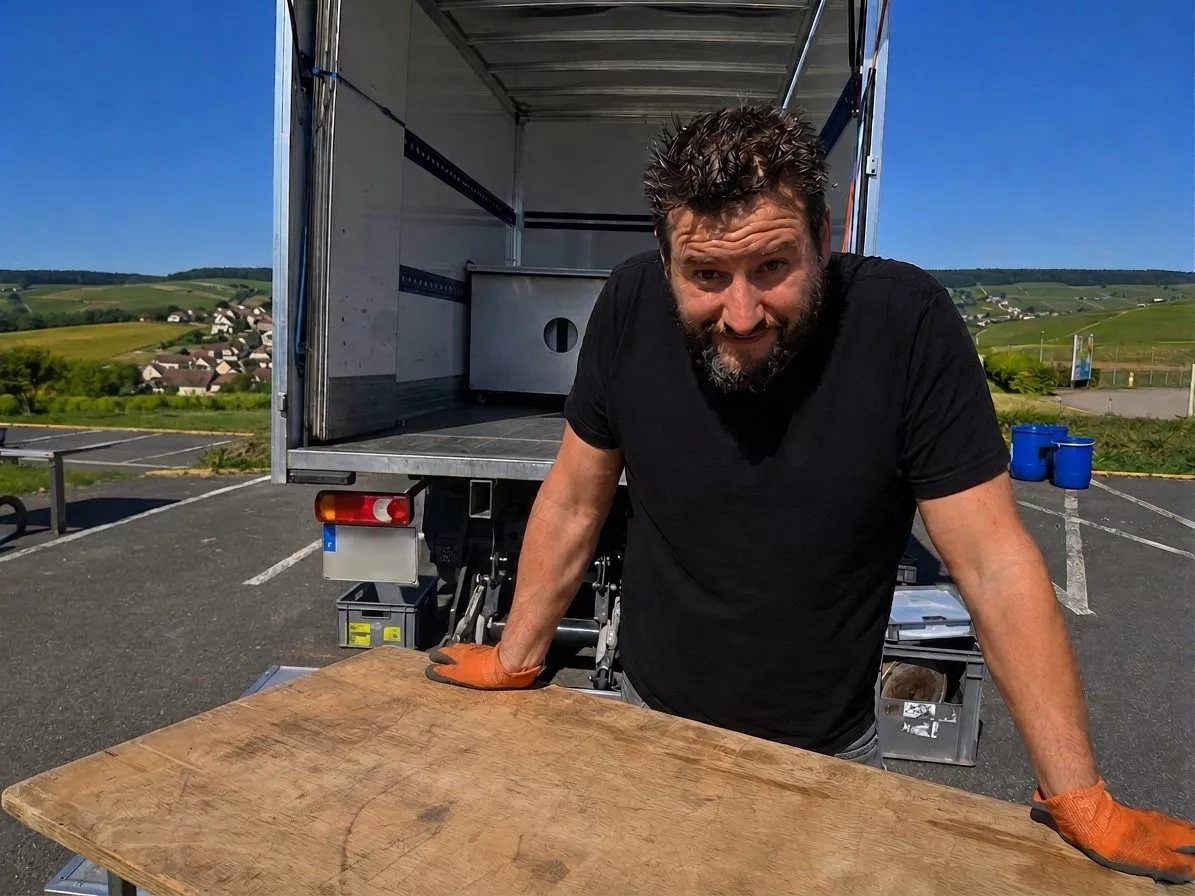 Chargement d'un utilitaire 15 m³ avec chauffeur à Flers, dans l'Orne